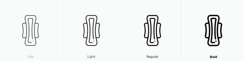 napkin icon. Thin, Light, Regular And Bold style design isolated on white background vector