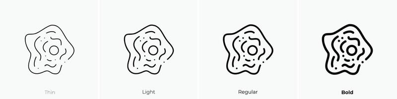 nebula icon. Thin, Light, Regular And Bold style design isolated on white background vector