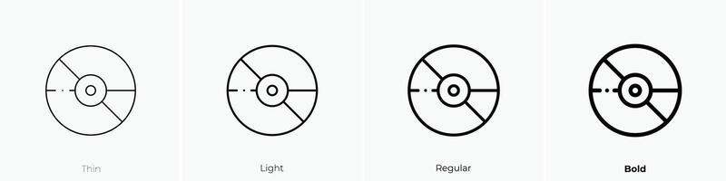 music icon. Thin, Light, Regular And Bold style design isolated on white background vector
