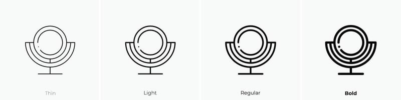 mirror icon. Thin, Light, Regular And Bold style design isolated on white background vector