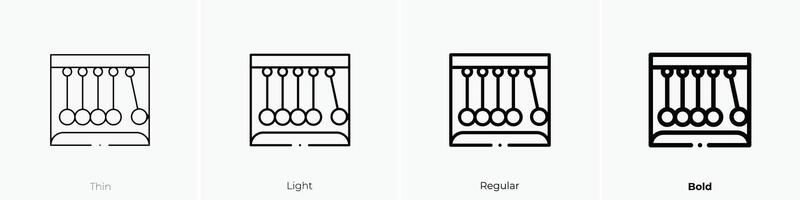 momentum icon. Thin, Light, Regular And Bold style design isolated on white background vector