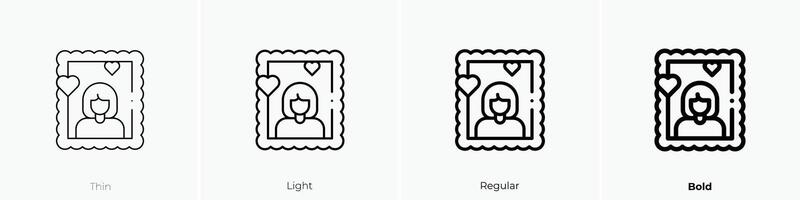 mother icon. Thin, Light, Regular And Bold style design isolated on white background vector