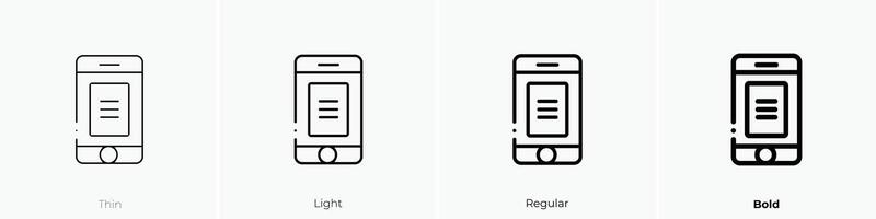 news reporter icon. Thin, Light, Regular And Bold style design isolated on white background vector