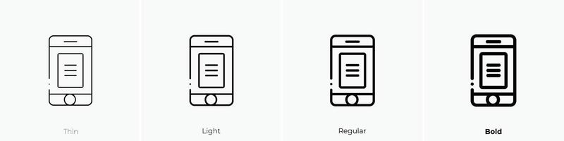 Noticias reportero icono. delgado, luz, regular y negrita estilo diseño aislado en blanco antecedentes vector