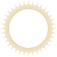 a circular frame border ornament design pattern. Suitable for backgrounds, calligraphy ornaments, carvings, mosque decorations, invitations. PNG. png