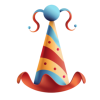 AI generated colorful Clown hat png