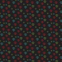 Small paper hearts scattered on table vector