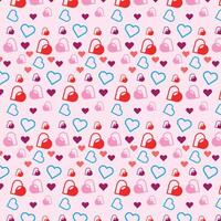 Minimal and cute love romantic heart pattern wallpaper design vector