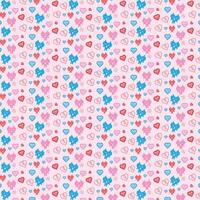 Colorful rainbow love heart seamless pattern illustration with funny smiling face. Diverse hearts background print. Valentine's day holiday backdrop texture, diversity group design vector