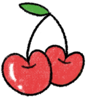 cherry pencil line drawing cute png