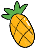 piña lápiz de color línea linda png