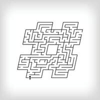 Unique linear letter hashtag sign maze puzzle. Confusing game and educational activity set. vector