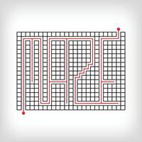 Confused maze design lettering puzzle. Confusing game and educational activity set. vector