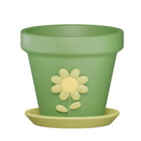 plante pot 3d illustration png