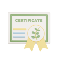 landbouw certificaat 3d illustratie png