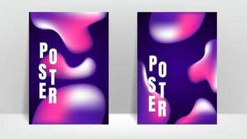 abstract liquid background for poster or cover design. dark purple and pink fluid element for layout background. vector illustration