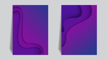 abstract minimal gradient paper style background for poster, cover, vertical banner, invitation, etc. vector illustration