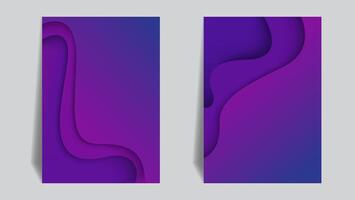 abstract minimal gradient paper style background for poster, cover, vertical banner, invitation, etc. vector illustration