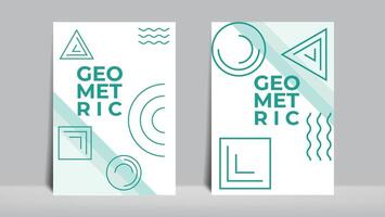 mínimo resumen geométrico antecedentes con verde color.genial para matemáticas libro cubrir diseño. vector ilustración