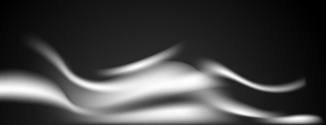 horizontal black and white smoke background.vector illustration