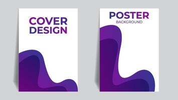 minimal abstract poster or cover design with purple gradient color. vector illustration