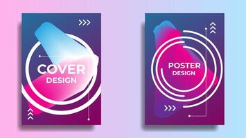 abstract futuristic poster or cover background with gradient blue and pink. vector illustration