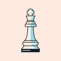 Illustration of Vector Design King Chess Flat Design