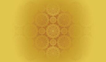 vector gradient gold colours background with a pattern of mandala arabic calligraphy geometric islamic ornament decor frame eid ramadan