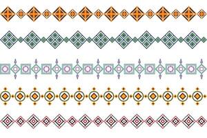 étnico tradicional símbolos con vistoso. mano dibujado garabatear estilo. geométrico formas para elemento, impresión vector