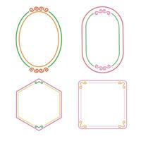 colorful mirror for frame, post, illuatration and element vector