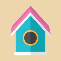 birdhouse colorful flat vector illustration