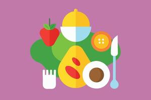 Ketogenic Diet Food Vector design