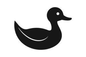 set of black simple duck icon design template vector isolated on white background