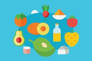 Ketogenic Diet Food Vector design