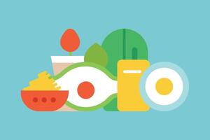 Ketogenic Diet Food Vector design