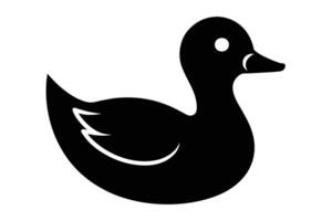 set of black simple duck icon design template vector isolated on white background