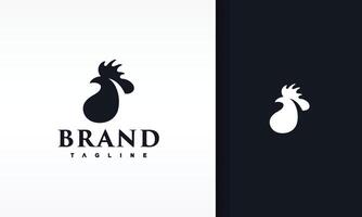 simple rooster head logo vector