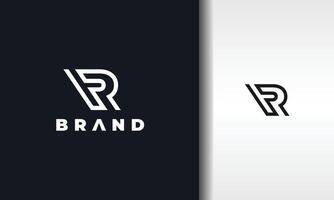 geometric initial letter R logo vector