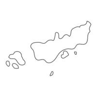 Burhou map, part of the Bailiwick of Guernsey. Vector illustration.