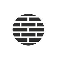 wall brick icon of sturdy vector element concept design template