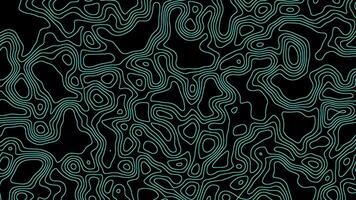 abstract topografisch animatie met turkoois kleur en zwart achtergrond. fit voor beweging grafisch projecten. video