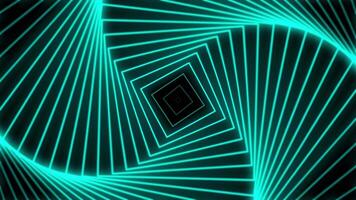 Looping square waves animation with turquoise neon color and black background. Perfect for motion design projects. video