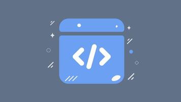 métrage vidéo animation de code développeur designer La technologie dans une portable video