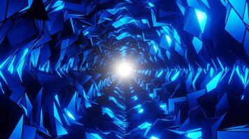 Blue Comics Style Color Rocky Tunnel Background Loop Animation video