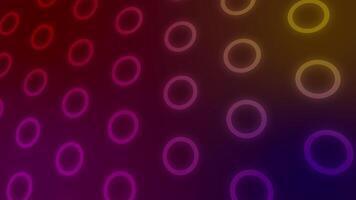 mooi helling cirkels elektronisch neon straal energie abstract, abstract technologie achtergrond looping animatie, cyber disco balken dynamisch effect, heelal verlichte gloed animatie video