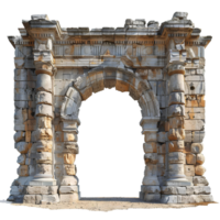 AI generated Ancient Greek arch of triumph PNG. Ancient Greek architecture including he Doric order, the Ionic order, and the Corinthian order PNG