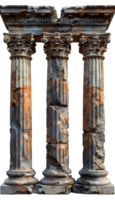 AI generated Ancient Greek column PNG. Tall Ancient Greek pillar isolated. Doric column PNG. Ionic column PNG. Corinthian column png. Ancient Greek architecture png