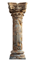 ai genererad gammal grekisk kolumn png. lång gammal grekisk pelare isolerat. dorisk kolumn png. jonisk kolumn png. corinthian kolumn png. gammal grekisk arkitektur png
