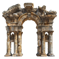 AI generated Ancient Greek arch of triumph PNG. Ancient Greek architecture including he Doric order, the Ionic order, and the Corinthian order PNG