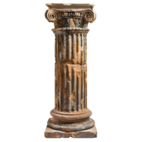 AI generated Old greek column PNG. Greek column isolated. Doric column PNG. Ionic column PNG. Corinthian column PNG. Ancient Greek architecture png